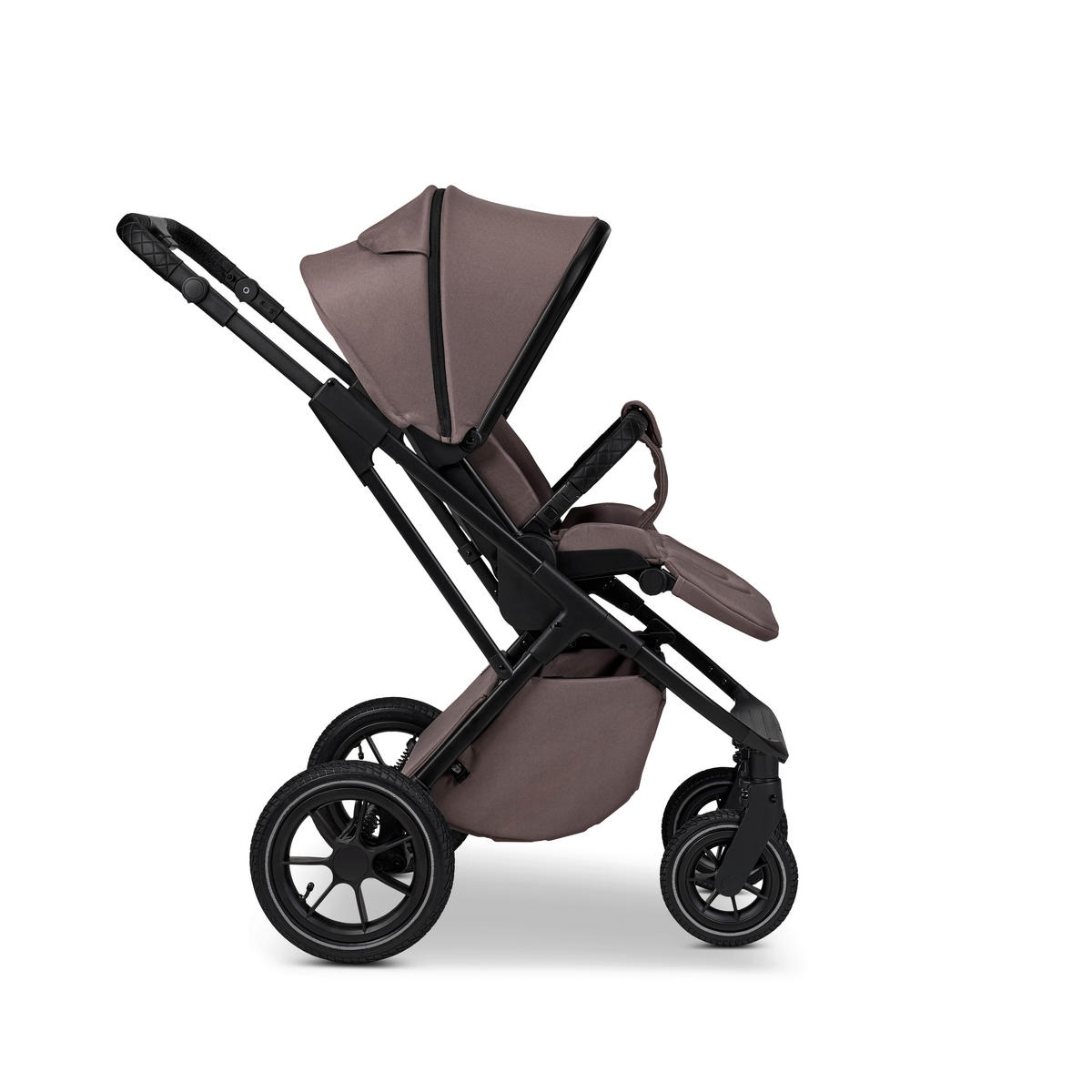 KOMBIKINDERWAGEN  Più  Tonka  - Graubraun/Schwarz, Basics, Textil (97/105/127cm) - Moon