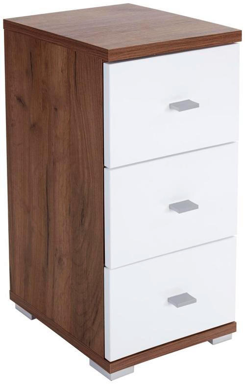 UNTERSCHRANK 35/72/31,5 cm   - Eichefarben/Alufarben, KONVENTIONELL, Holzwerkstoff/Kunststoff (35/72/31,5cm) - MID.YOU