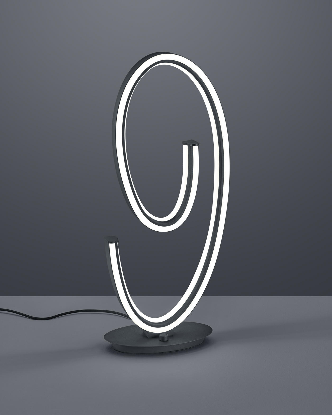 STONA LED LAMPA - bela/crna, Lajfstajl, metal/plastika (26/16/65cm) - Cinque