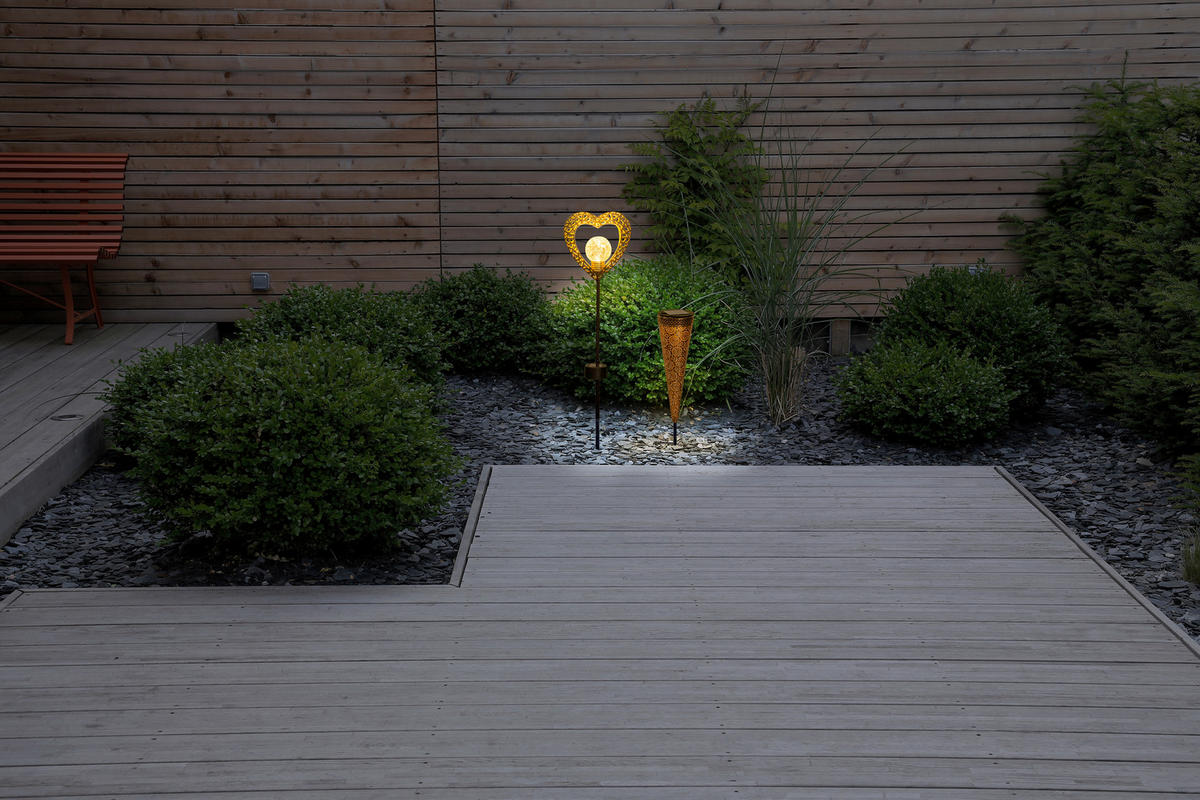 SOLARLEUCHTE  - Schwarz/Braun, Basics, Kunststoff/Metall (8,5/8,5/40cm) - Näve