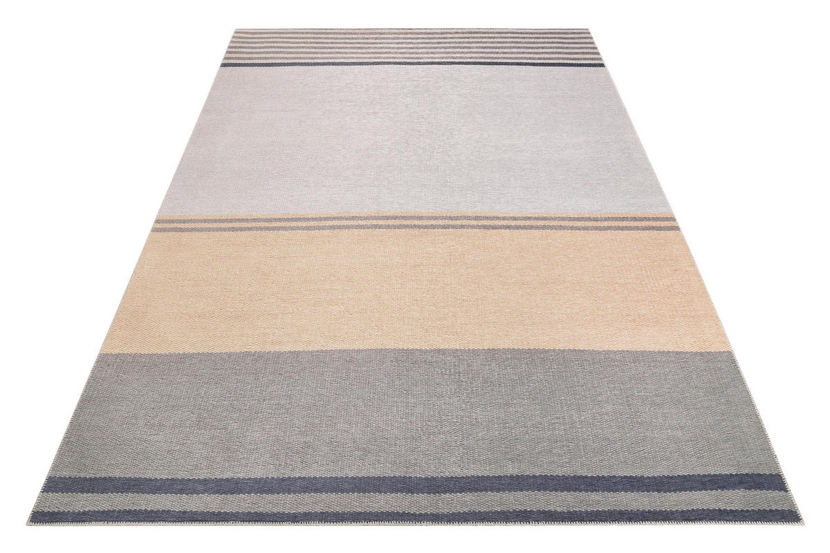 FLACHWEBETEPPICH 130/190 cm Camps Bay Braun, Grau, Orange  - Braun/Orange, KONVENTIONELL, Textil (130/190cm) - Esprit