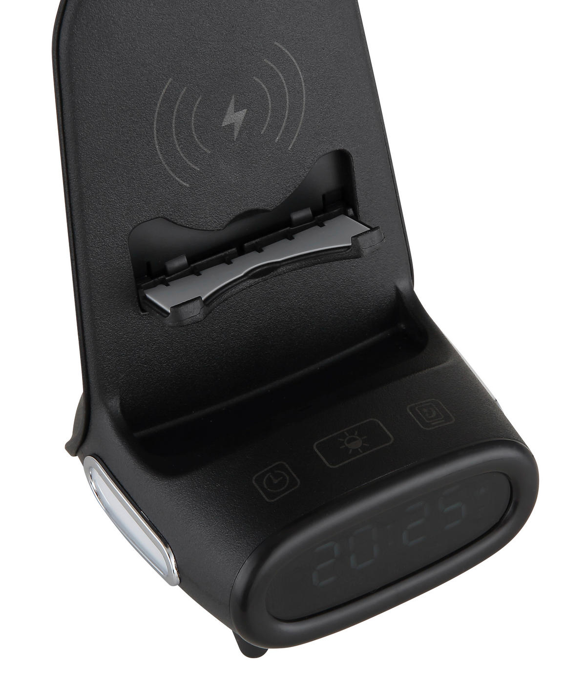 LED-TISCHLEUCHTE 25/10/50 cm   - Chromfarben/Schwarz, Design, Kunststoff (25/10/50cm) - Globo