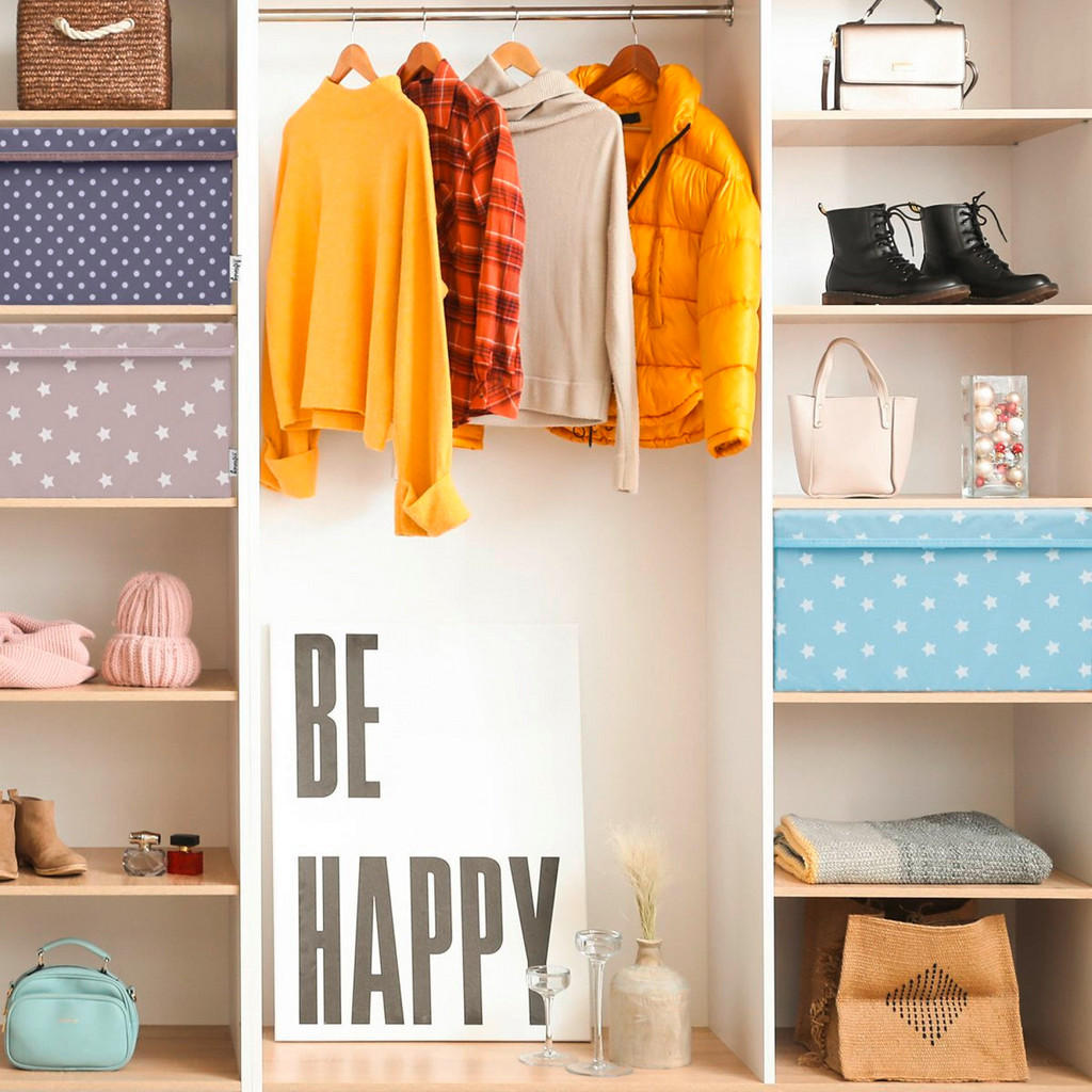 Thumbnail - Lifeney Aufbewahrungsboxen-Set, Hellblau, Kunststoff, Stern, 37x25x21 cm, Deckel abnehmbar, Spielzeug, Spielzeugkisten