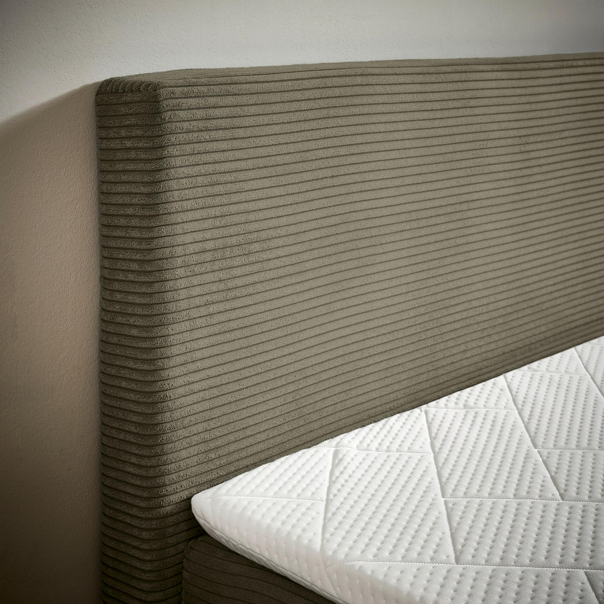 BOXBETT 180/200 cm,  in Waldgrün, Kissen, Bettkasten, Topper, H3 + H3 = fest  - Waldgrün/Schwarz, Design, Kunststoff/Textil (180/200cm) - Chameo