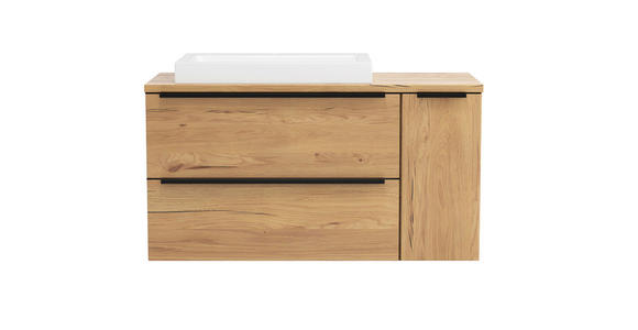 WASCHTISCHKOMBI 105 cm  - Wildeiche/Schwarz, KONVENTIONELL, Keramik/Holzwerkstoff (105cm) - Xora