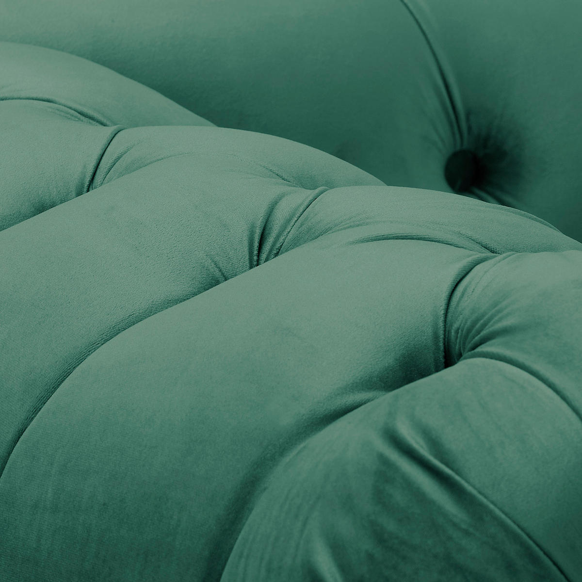 RÉCAMIERE Samt Grün  - Braun/Grün, Design, Holz/Textil (185/93/75cm) - Livetastic