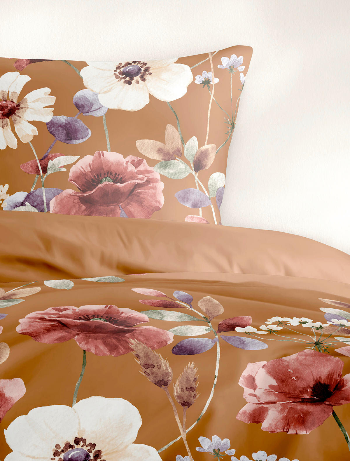 BETTWÄSCHE Biber 155/220 cm  - Terracotta, Design, Textil (155/220cm) - Bierbaum