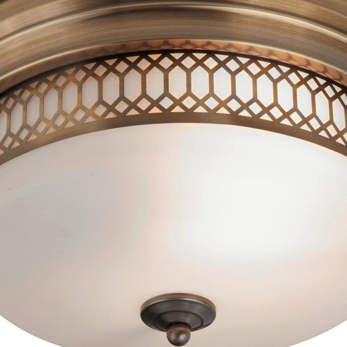 TAKLAMPA Edinburgh 35/16 cm  - vit/mässingsfärgad, Klassisk, metall/glas (35/16cm)