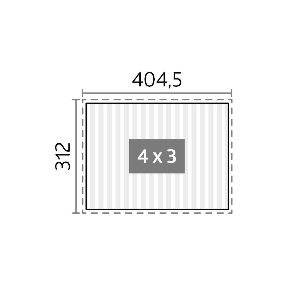 PAVILLON - Grau, Design, Metall (404,5/264/312cm) - Biohort