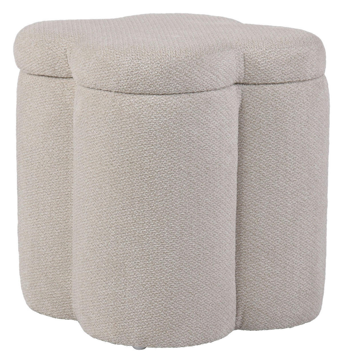 HOCKER in Textil Creme  - Creme, Design, Textil (43/46/43cm) - Xora