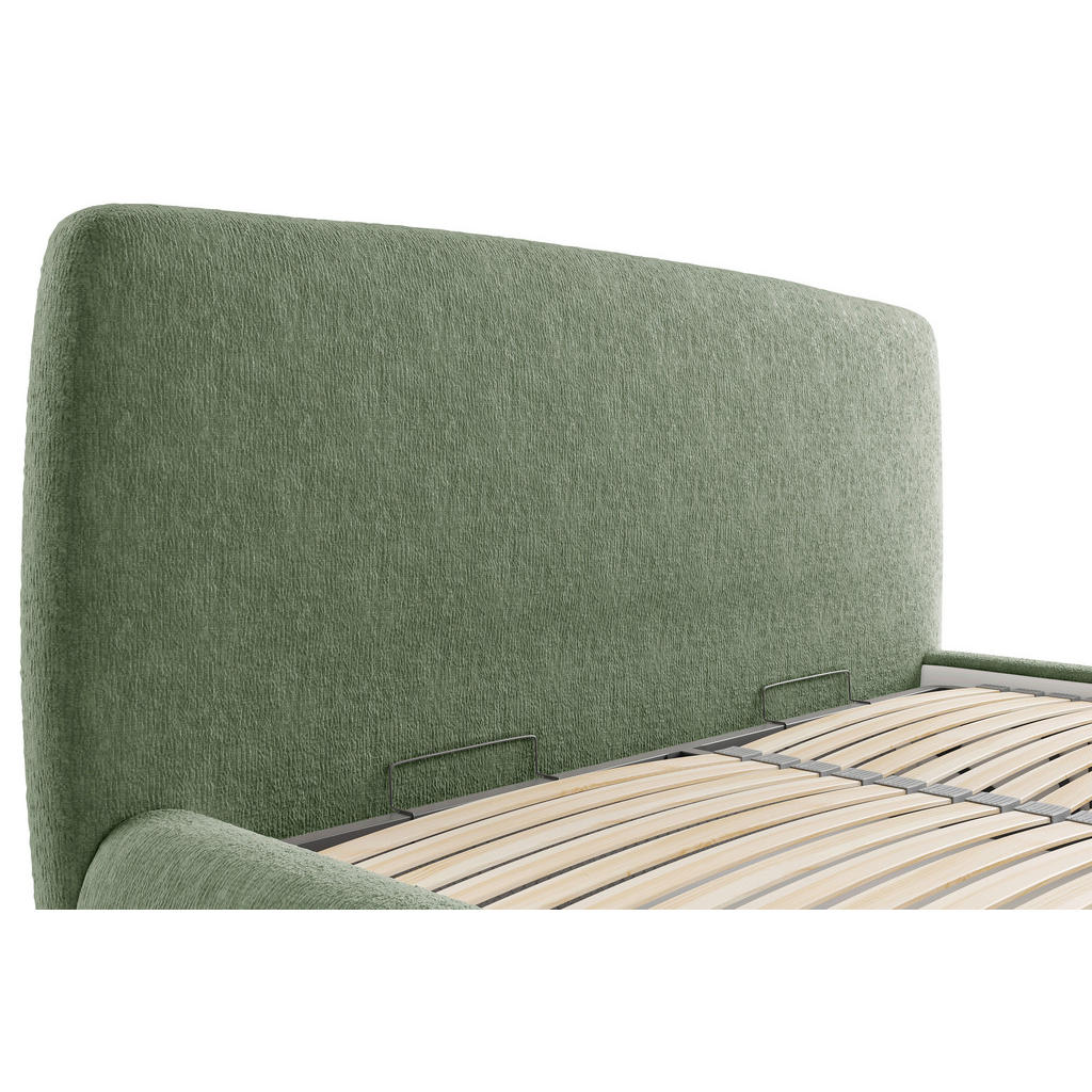 Thumbnail - Mid.you Polsterbett, Grün, Holz, Textil, 140x200 cm, Bettkasten, Lattenrost, gepolstertes Kopfteil, in verschiedenen Grö...