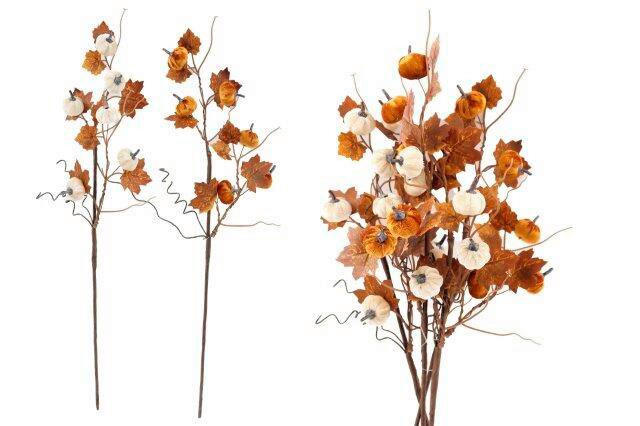 Floare Artificială - maro/portocaliu închis, Basics, metal/textil (15/47/15cm)