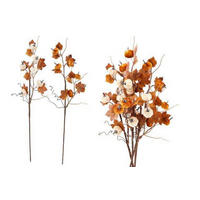 Floare Artificială - maro/portocaliu închis, Basics, metal/textil (15/47/15cm)
