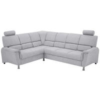 ECKSOFA in Webstoff Blaugrau  - Silberfarben/Blaugrau, Design, Holz/Kunststoff (219/270cm) - Livetastic