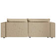 ECKSOFA Beige Webstoff Zierkissen, Rückenkissen, Rücken echt  - Beige/Schwarz, MODERN, Kunststoff/Textil (153/250cm) - Xora