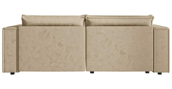 ECKSOFA Beige Webstoff Zierkissen, Rückenkissen, Rücken echt  - Beige/Schwarz, MODERN, Kunststoff/Textil (153/250cm) - Xora