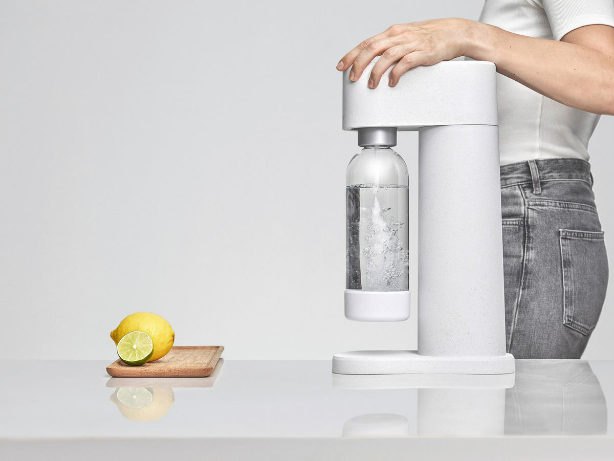 VÝROBNÍK SODY - bílá, Basics, přírodní materiály (24.5/13/41cm) - mysoda