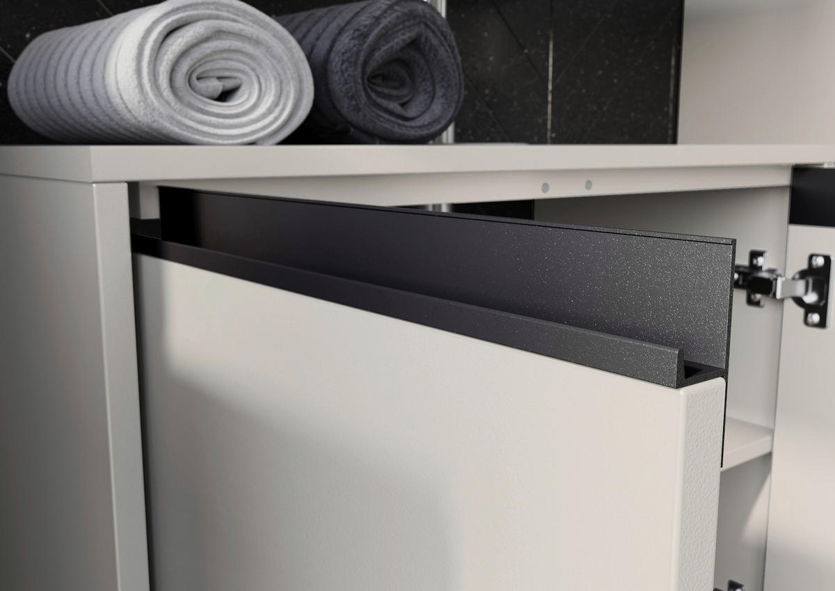 UNTERSCHRANK 63/98/34 cm   - Schwarz/Grau, MODERN, Holzwerkstoff/Kunststoff (63/98/34cm) - Germania
