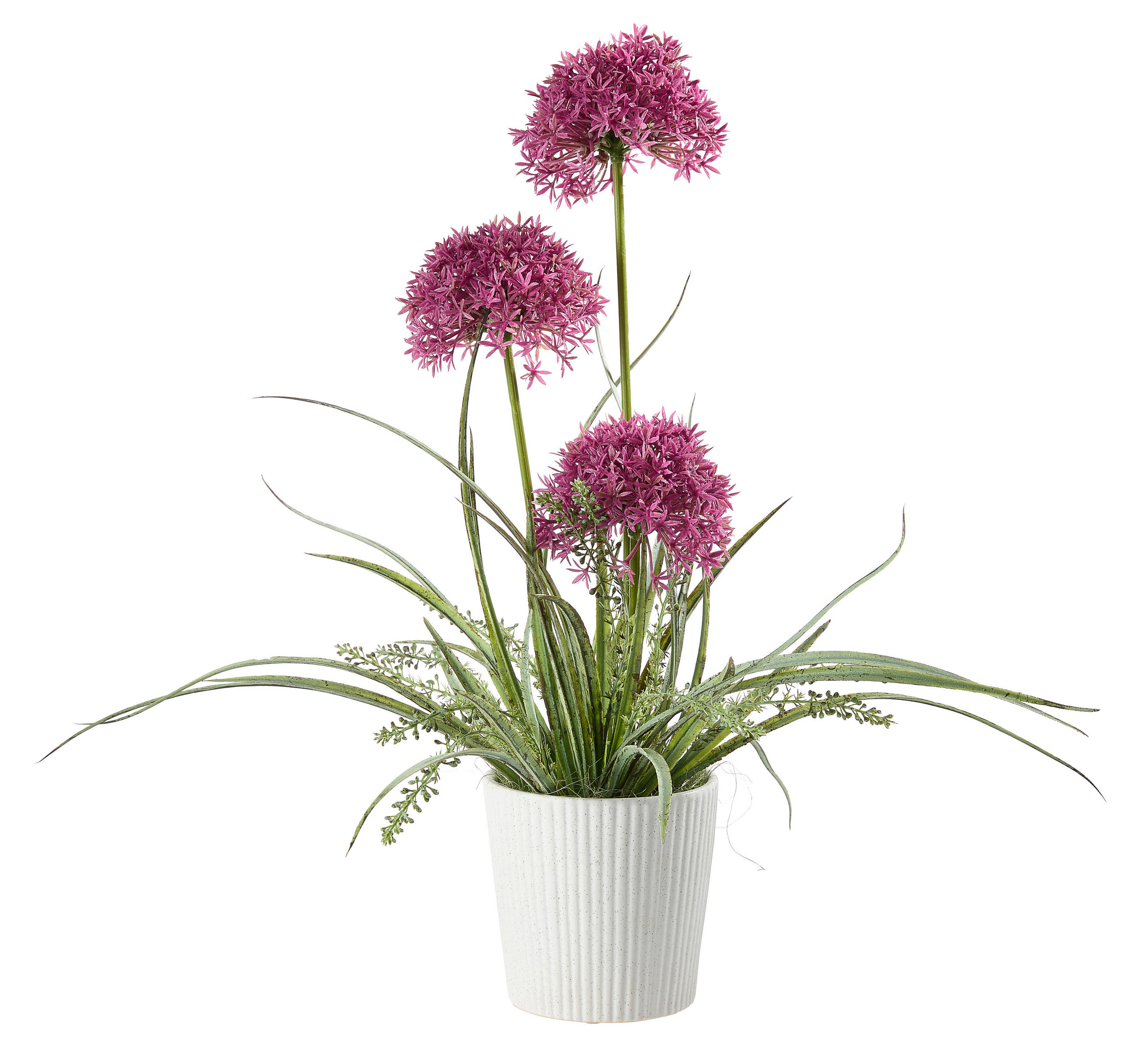 KUNSTBLUME  - Lila/Weiß, Basics, Kunststoff/Textil (50/48cm)