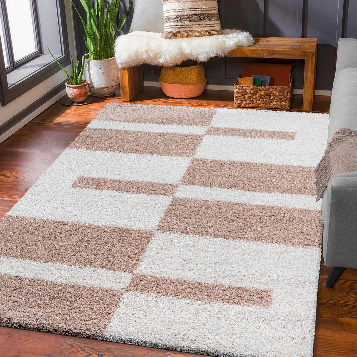 LÄUFER 80/200 cm Milano  - Beige/Weiß, Basics, Kunststoff/Textil (80/200cm) - Novel