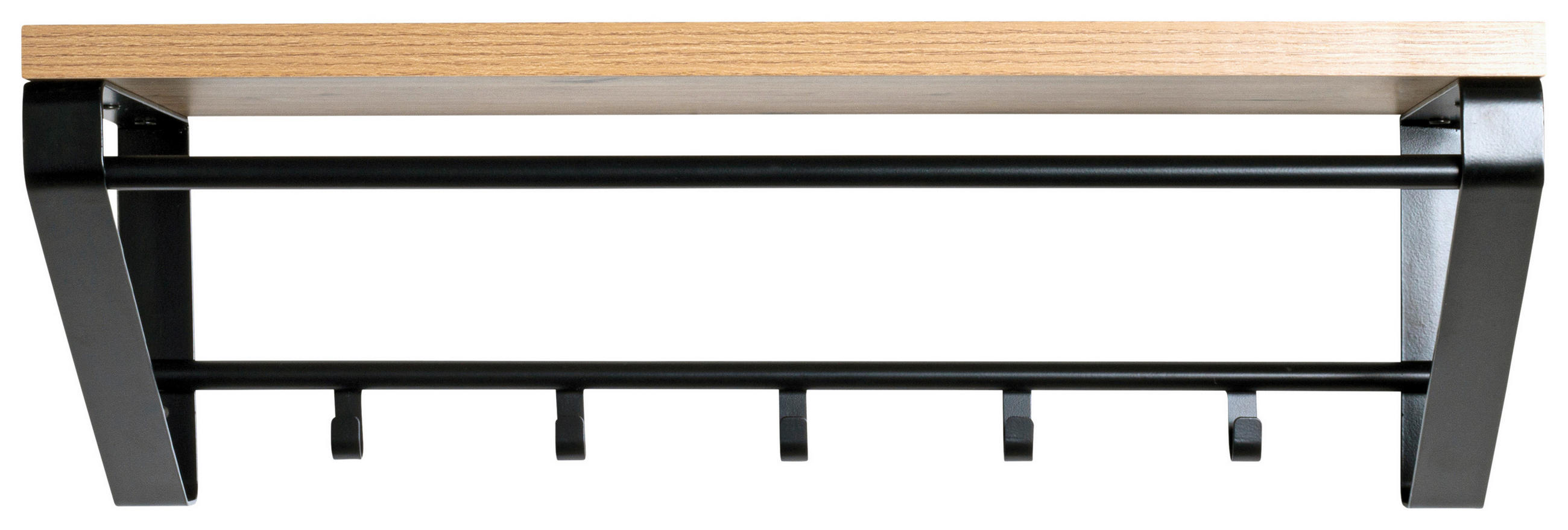WANDGARDEROBE - Eichefarben/Schwarz, Holzwerkstoff/Metall (70/23/30cm)