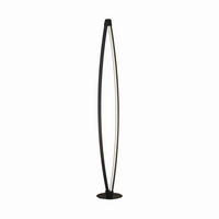 LED-STEHLEUCHTE Fenga 21/145 cm   - Schwarz, Design, Metall (21/145cm) - Fischer & Honsel