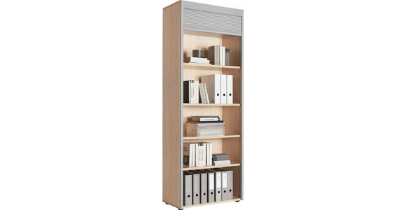 AKTENSCHRANK 80/215,6/42 cm  - Ahornfarben/Alufarben, KONVENTIONELL, Holzwerkstoff/Kunststoff (80/215,6/42cm) - Venda