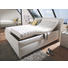 POLSTERBETT Lederlook 180/200 cm - Chromfarben/Weiß, KONVENTIONELL, Holz/Textil (180/200cm) - ESPOSA