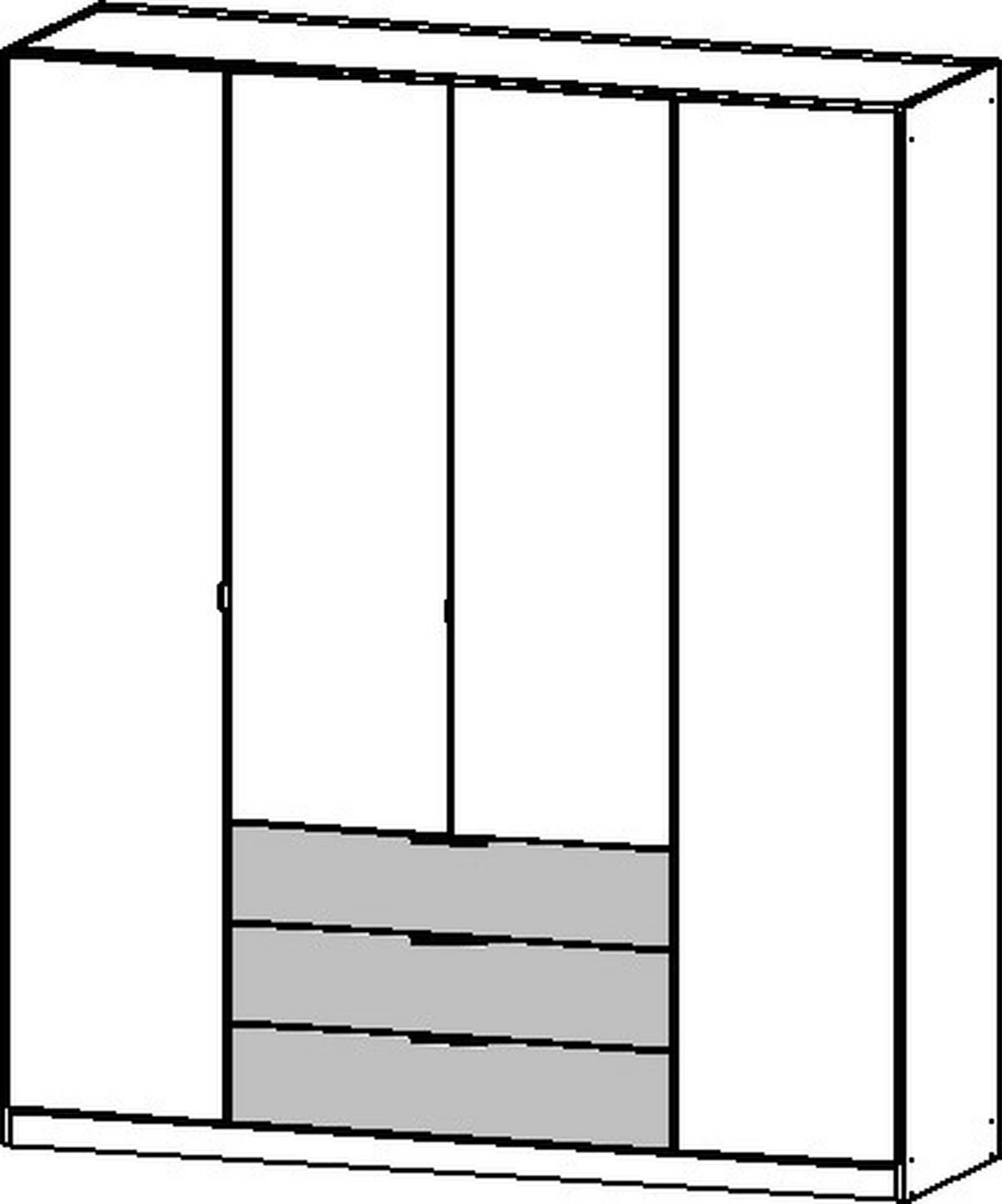 KLEIDERSCHRANK in Weiss, Eiche Artisan  - Weiss/Eiche Artisan, Basics, Holzwerkstoff/Metall (181/210/54cm) - Boxxx