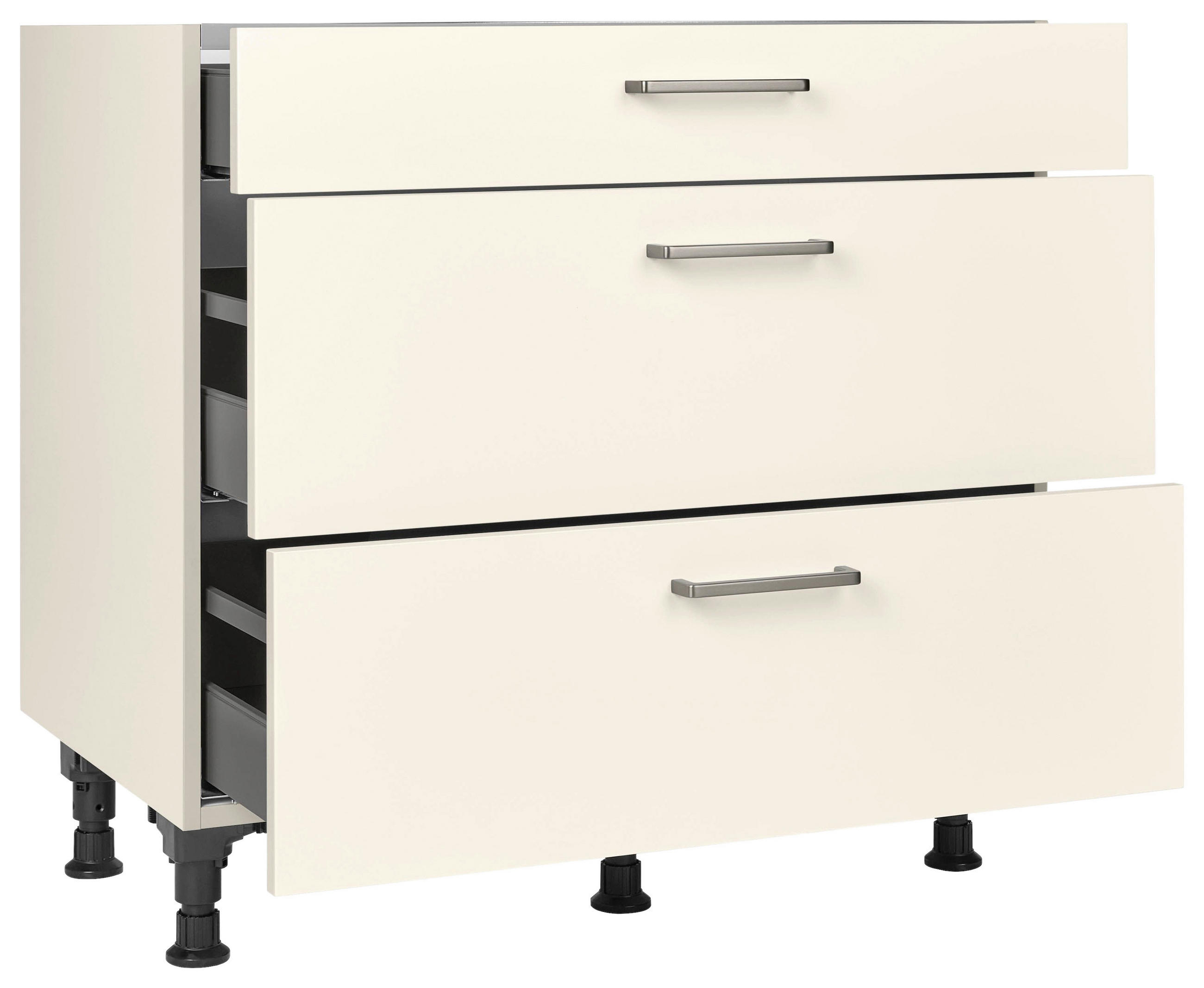 KOCHFELDUMBAUSCHRANK 90/87/56 cm  in Magnolie  - Edelstahlfarben/Magnolie, MODERN, Holzwerkstoff/Metall (90/87/56cm) - Nobilia