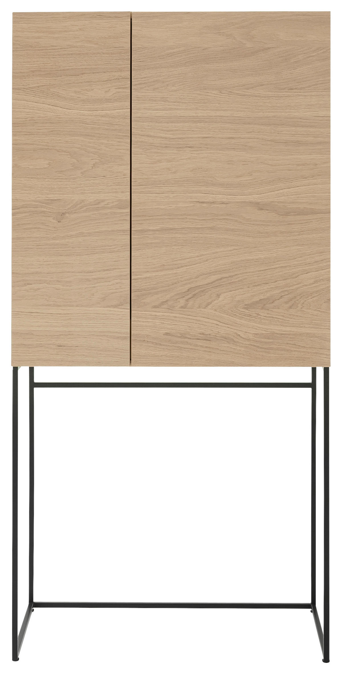 BARSCHRANK Eichefarben  80/165/45 cm  - Eichefarben/Schwarz, Design, Holz/Holzwerkstoff (80/165/45cm) - Schöner Wohnen