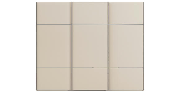 SCHWEBETÜRENSCHRANK 271/223/68 cm 3-türig Champagner - Chromfarben/Champagner, KONVENTIONELL, Holzwerkstoff/Metall (271/223/68cm) - Novel