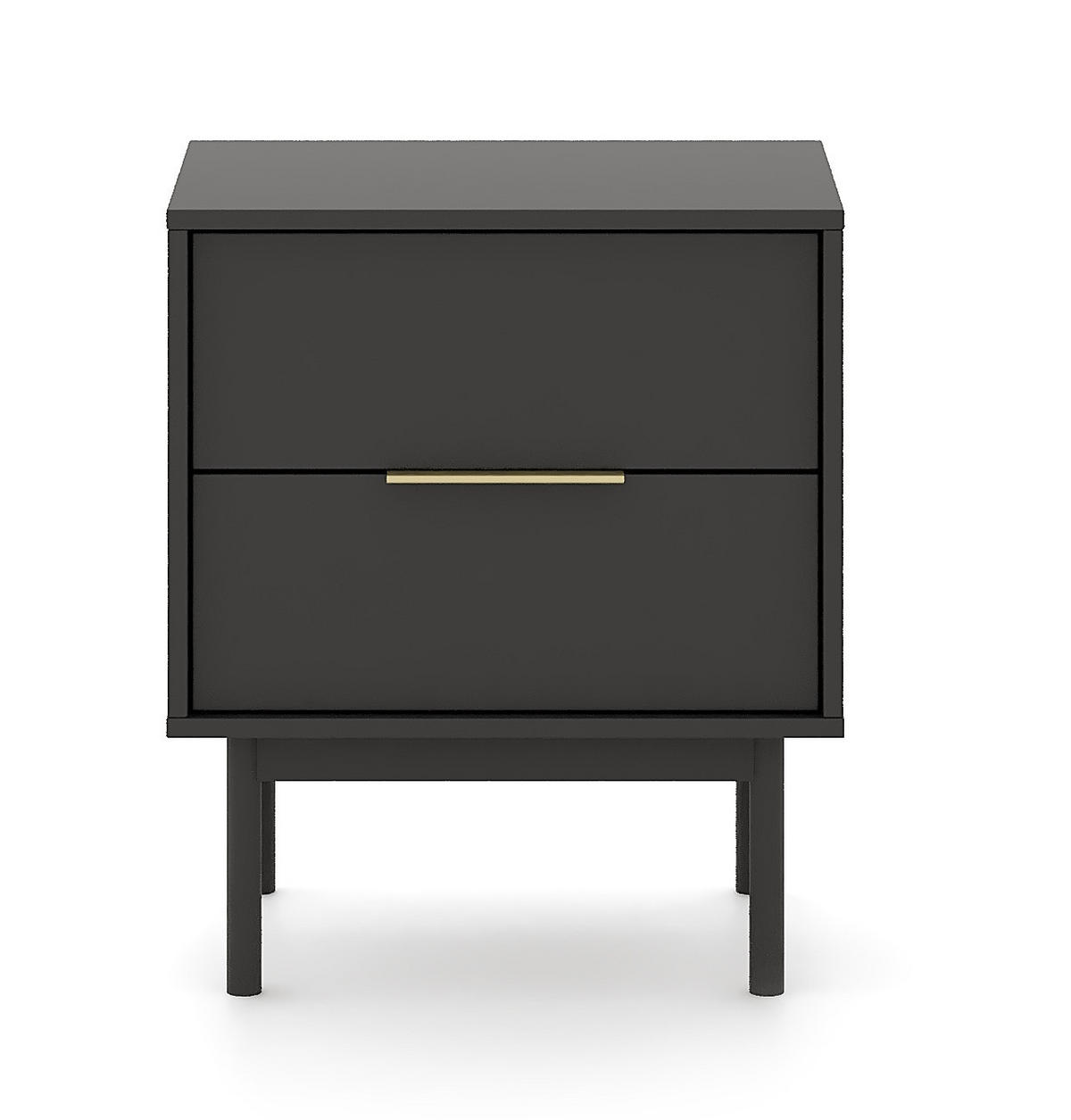 NACHTSCHRANK 54/63/39 cm  - Goldfarben/Schwarz, Design, Holz/Holzwerkstoff (54/63/39cm) - Boxxx