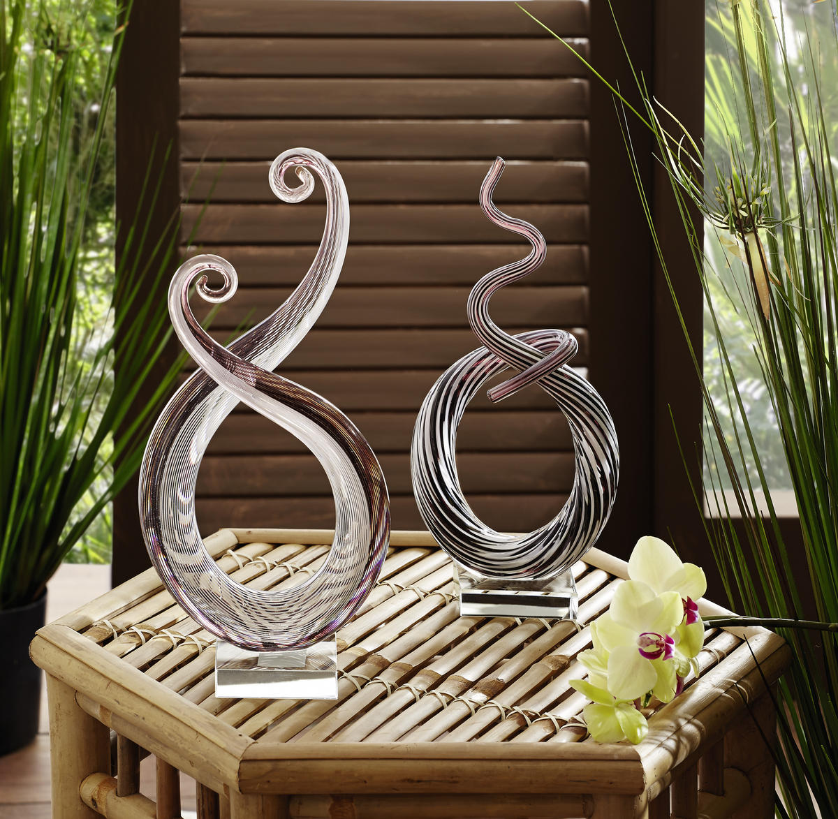 SKULPTUR - Multicolor, Basics, Glas (15/34/8cm) - Ambia Home