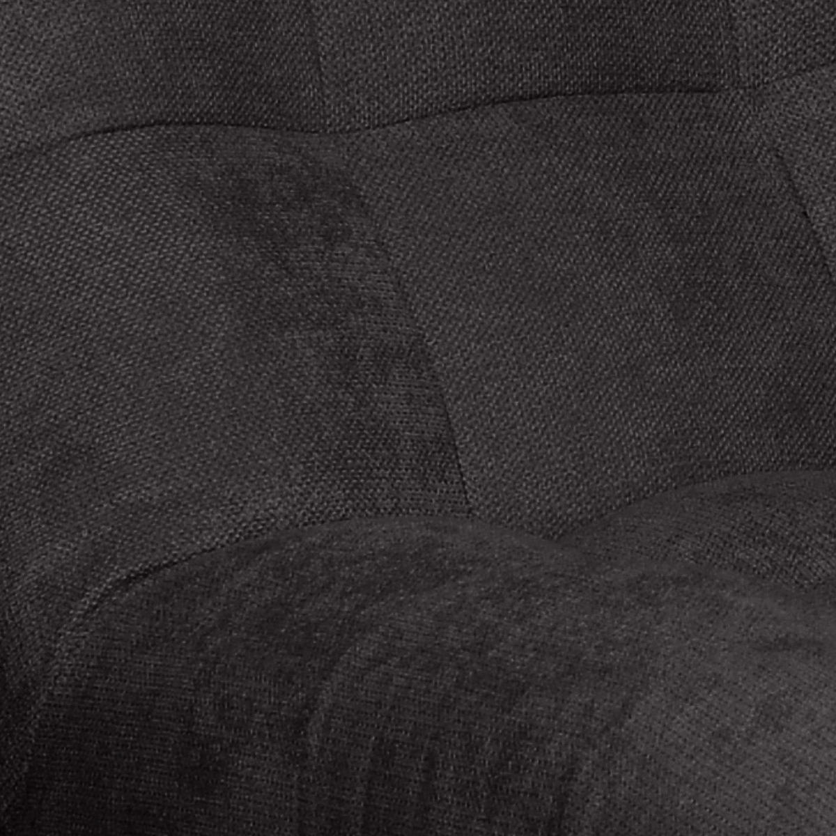LIEGE in Flachgewebe Schwarz  - Chromfarben/Schwarz, Modern, Textil/Metall (68/88/164cm) - MID.YOU