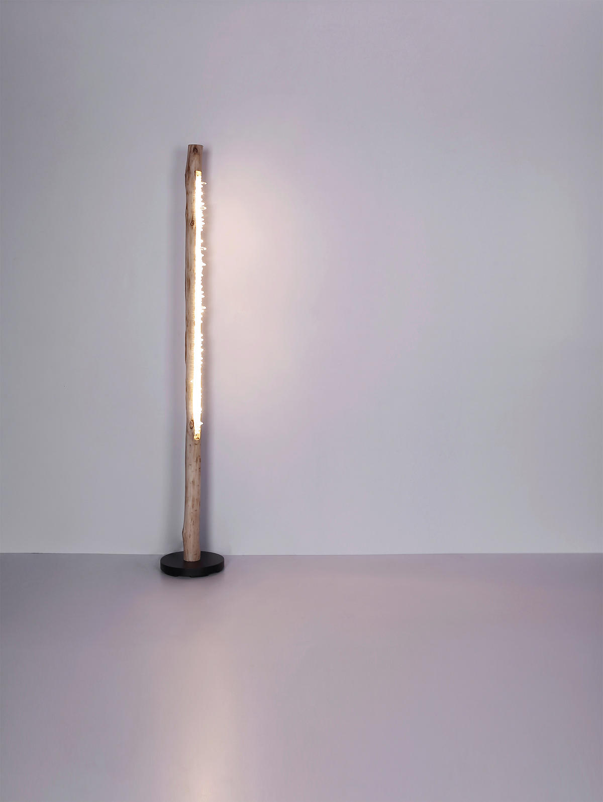 LED SVJETILJKA PODNA Felicitas  - prirodne boje/prozirno, Natur, drvo/metal (23/151cm) - Globo