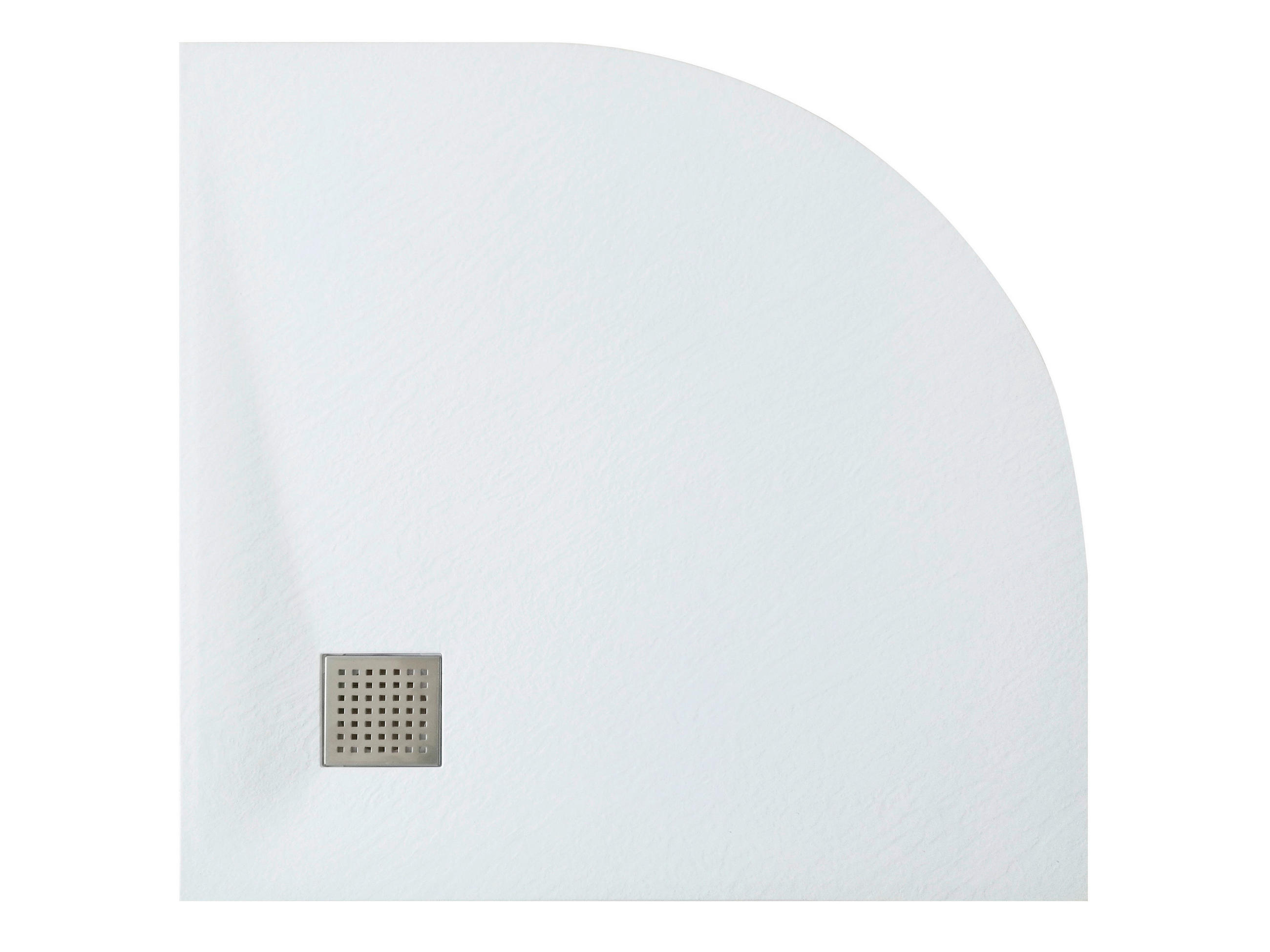 DUSCHTASSE Weiß   - Weiß, KONVENTIONELL, Kunststoff (90/2,6/90cm) - Sanotechnik