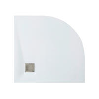 DUSCHTASSE Weiß   - Weiß, KONVENTIONELL, Kunststoff (90/2,6/90cm) - Sanotechnik