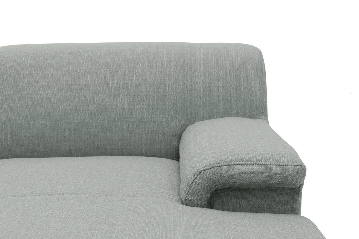 WOHNLANDSCHAFT Silberfarben Webstoff  - Chromfarben/Silberfarben, KONVENTIONELL, Textil/Metall (194/308/150cm) - MID.YOU