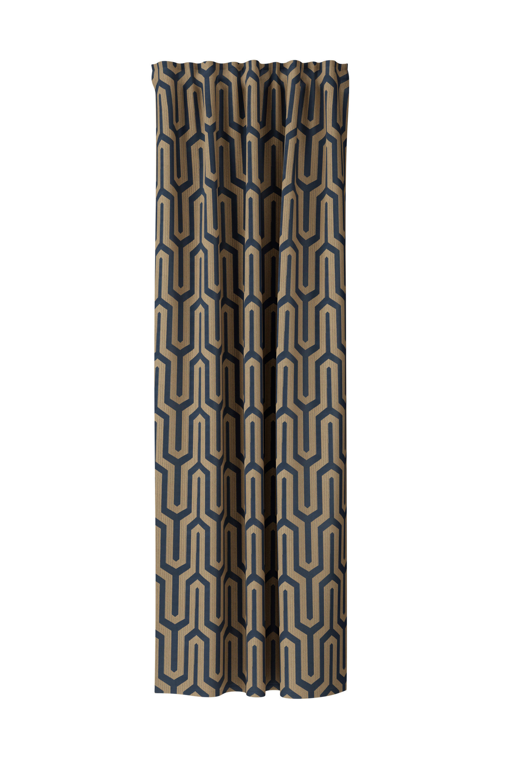 FERTIGVORHANG blickdicht  - Goldfarben/Petrol, Basics, Textil (140/245cm)