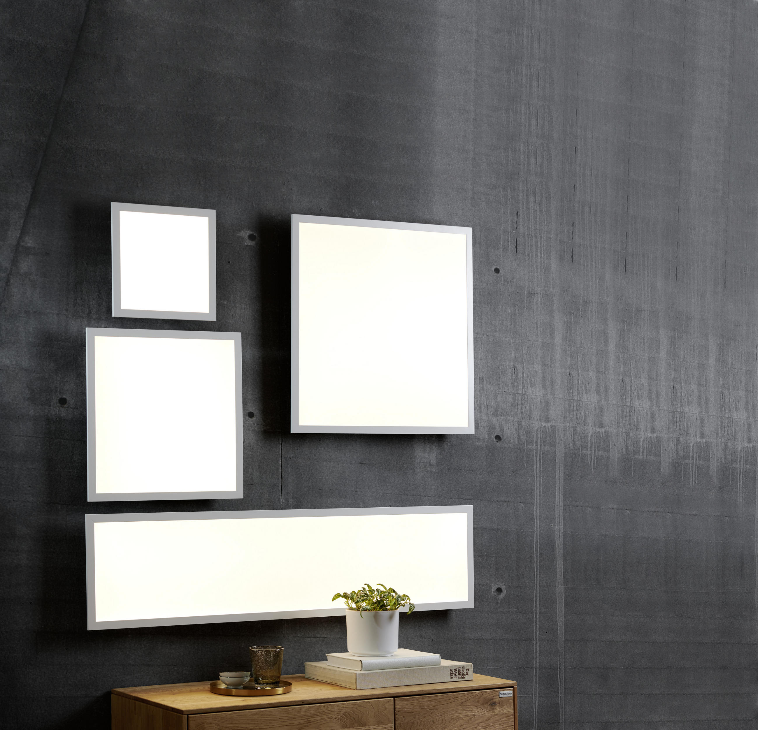LED PANEL, 30/30/4,5 cm - biela, Konventionell, kov/plast (30/30/4,5cm) - Novel