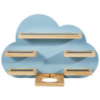 Regal für Toniebox und Figuren 50/32,5/15 cm  - Naturfarben/Hellblau, Trend, Holz (50/32,5/15cm) - Ben'n'jen