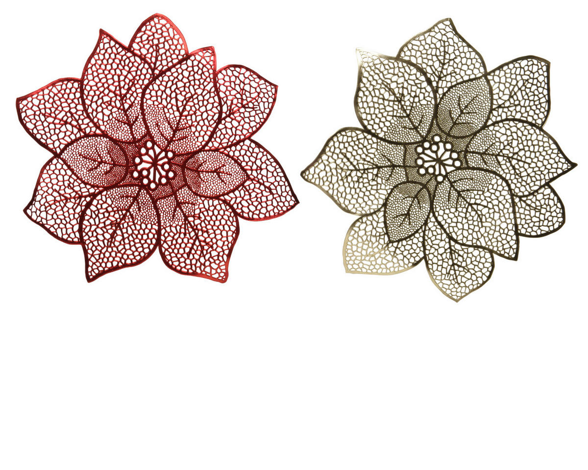 TISCHSET Grün, Rot 46 cm  - Rot/Grün, Basics (46cm)