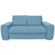 SCHLAFSOFA in Hellblau  - Chromfarben/Hellblau, Design, Holz/Textil (199/92/97cm) - Hom`in