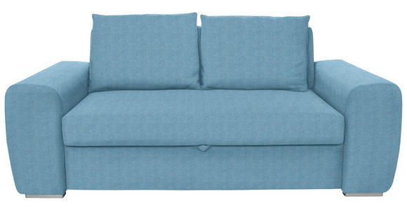 SCHLAFSOFA in Hellblau  - Chromfarben/Hellblau, Design, Holz/Textil (199/92/97cm) - Hom`in