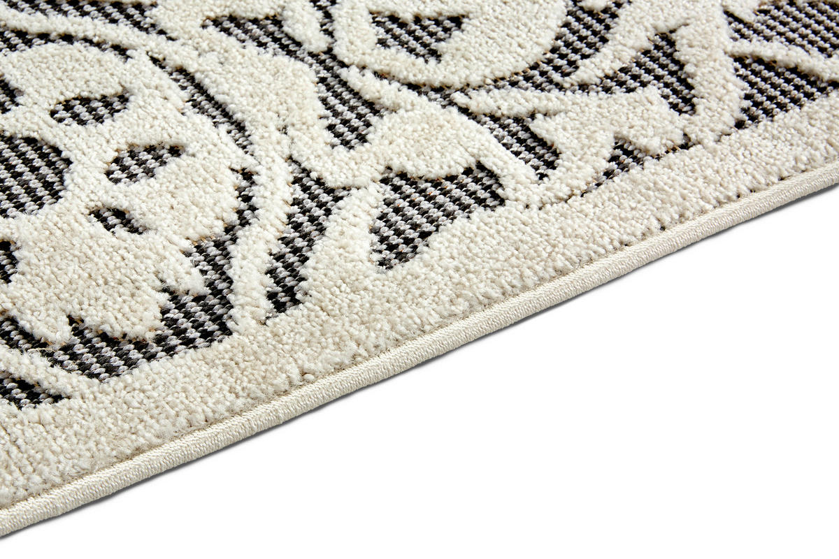 OUTDOORTEPPICH  für Terrasse und Balkon 160/230 cm Serina Grau, Weiß  - Weiß/Grau, Basics, Kunststoff (160/230cm) - Astra