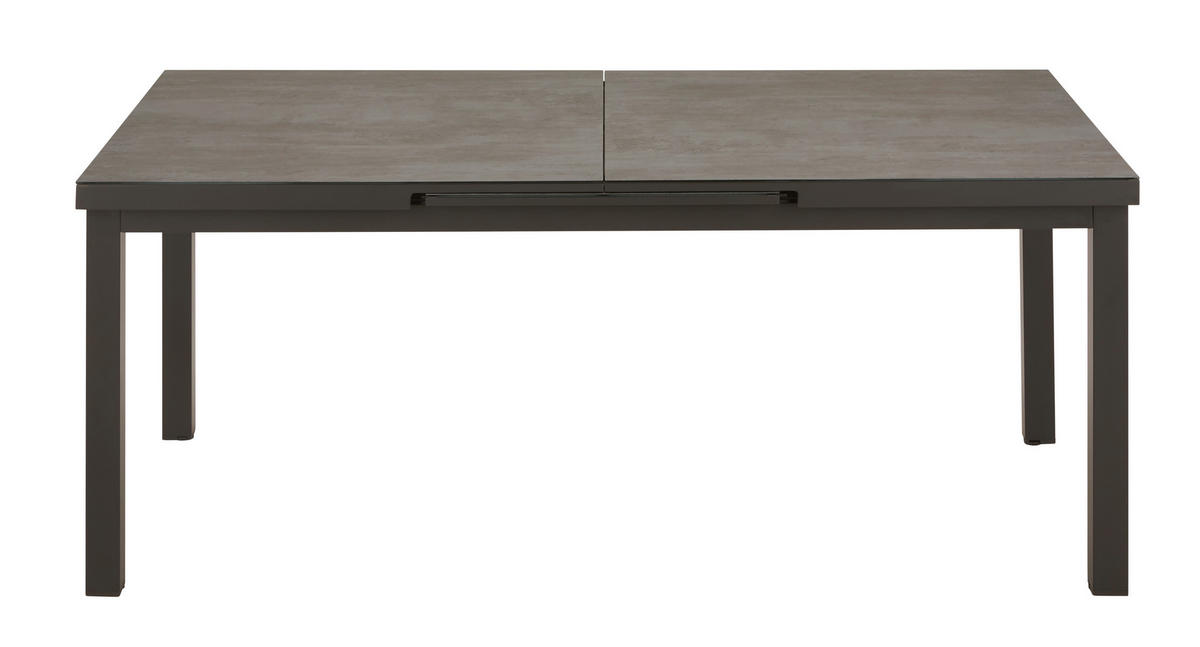 STOL VRTNI  antracit, siva  metal, staklo      - siva/antracit, Basics, staklo/metal (180(240)/100/76cm) - Ambia Garden