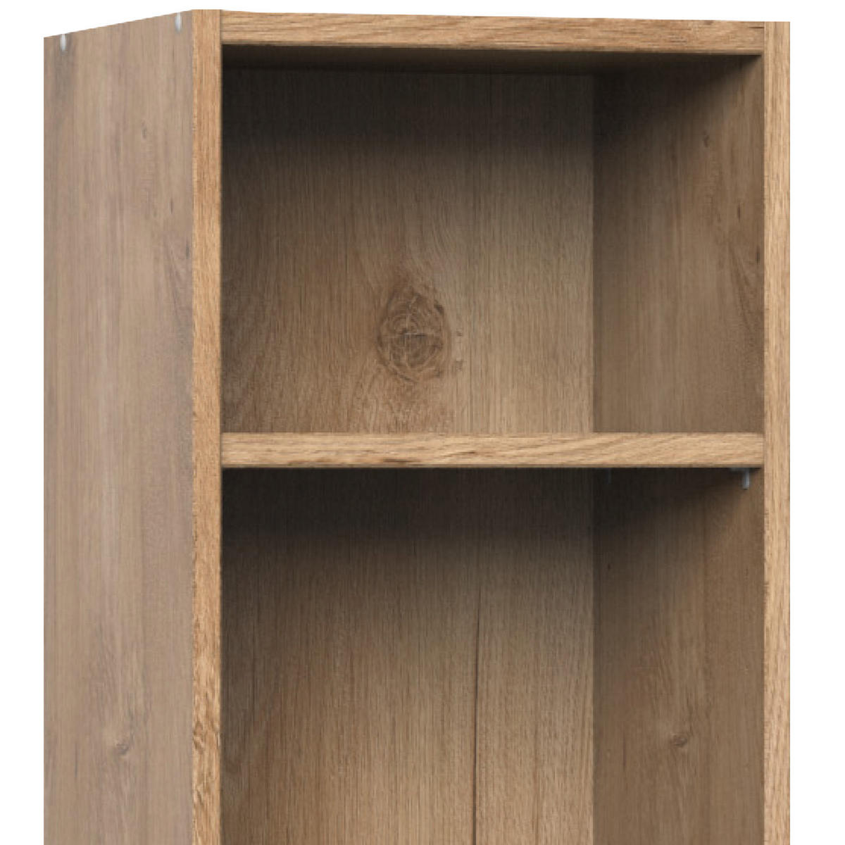 REGALELEMENT Graphitfarben, Eichefarben  - Eichefarben/Graphitfarben, Design, Holzwerkstoff (47/198/38cm) - MID.YOU