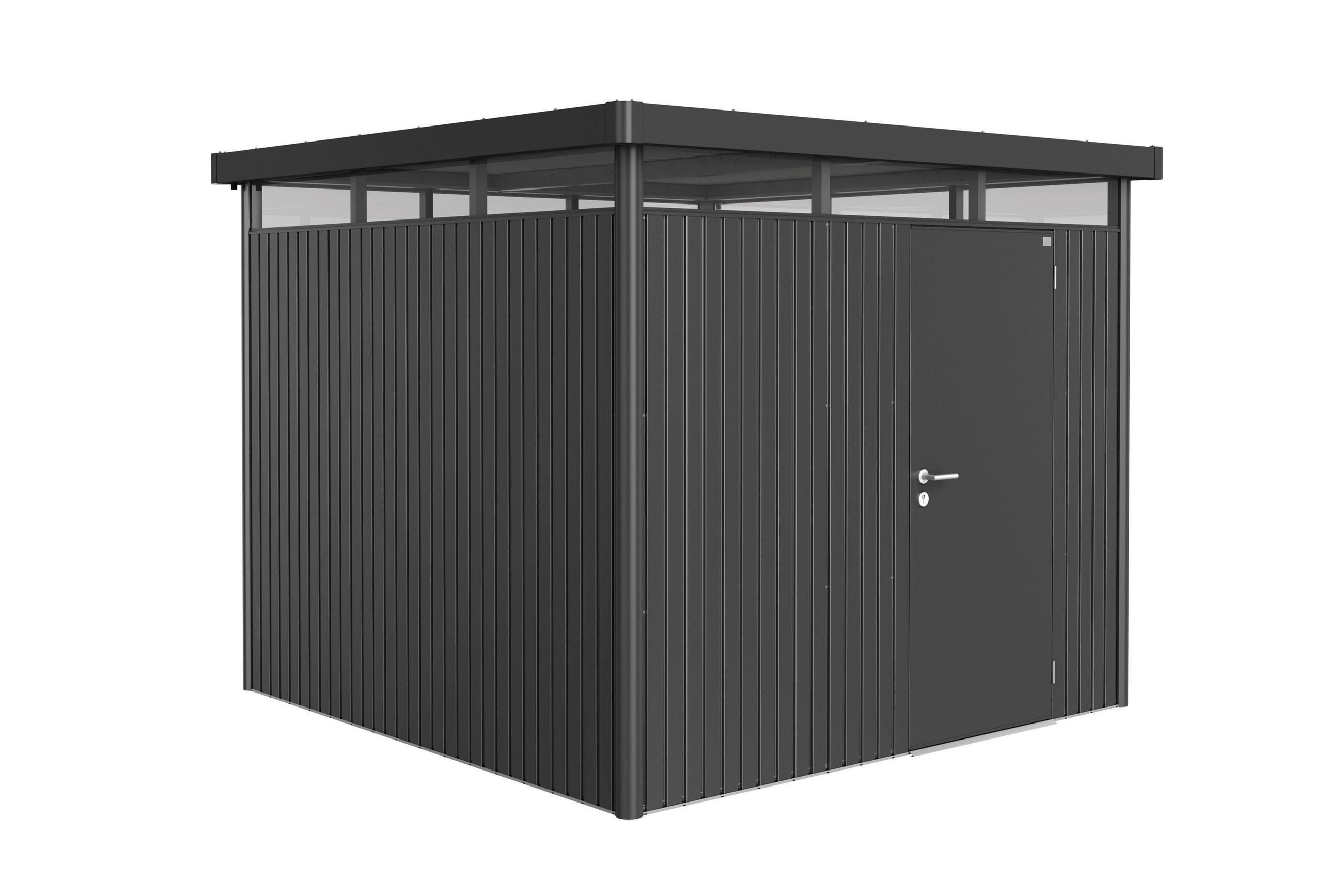 GERÄTEHAUS 275/222/275 cm  - Dunkelgrau, Basics, Metall (275/222/275cm) - Biohort
