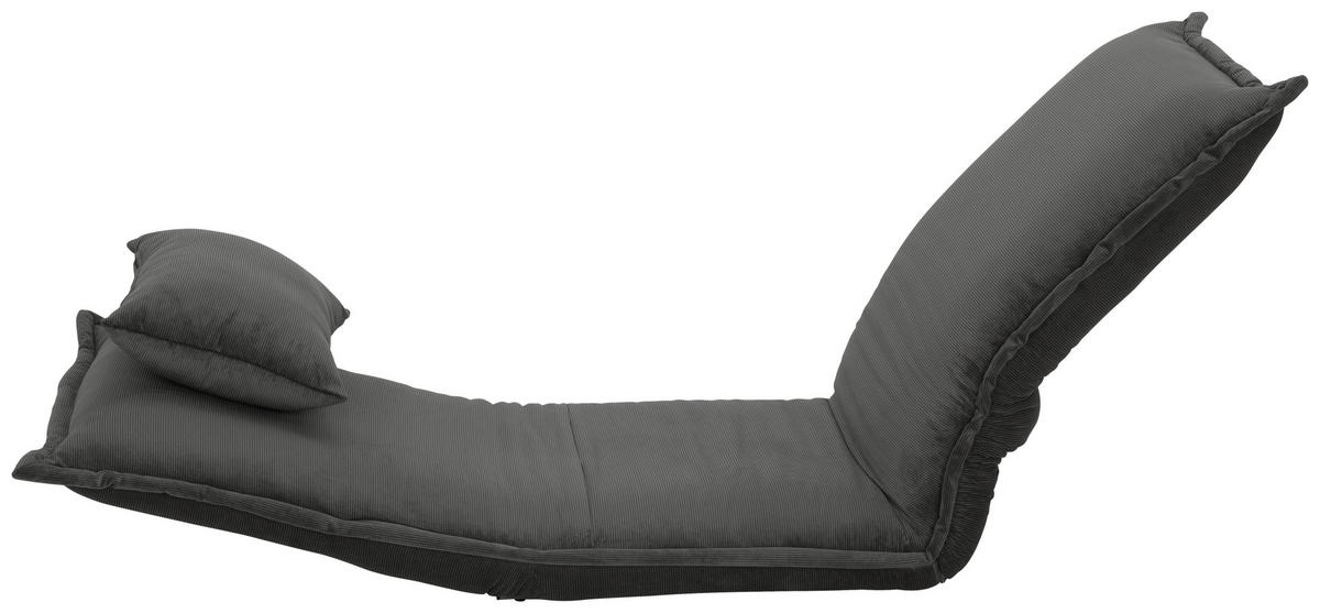 SCHLAFSESSEL Cord Grau    - Silberfarben/Grau, MODERN, Textil/Metall (77/73/87cm) - MID.YOU